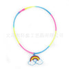 1pcs selling children's jewelry PVC Unicorn baby Rainbow Necklace Silicone Collar Cartoon pendant necklace