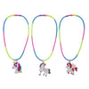 1pcs selling children's jewelry PVC Unicorn baby Rainbow Necklace Silicone Collar Cartoon pendant necklace