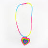 1pcs selling children's jewelry PVC Unicorn baby Rainbow Necklace Silicone Collar Cartoon pendant necklace