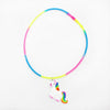 1pcs selling children's jewelry PVC Unicorn baby Rainbow Necklace Silicone Collar Cartoon pendant necklace
