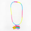 1pcs selling children's jewelry PVC Unicorn baby Rainbow Necklace Silicone Collar Cartoon pendant necklace