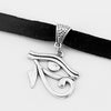 1pcs Black Flat Faux Suede Cord Eye of Horus Ra Charms Pendants Choker Necklace Jewelry 13inchs