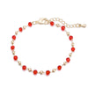 1pcs Black/Red/Pink/Light Green Crystal Beaded Bracelets Stainless Steel Extender Chain Rhinestone Bracelet For Women Jewelry