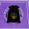 1pcs Black Velvet Moon Phase Tarots Oracle Cards Storage Bag Runes Constellation Witch Divination Accessories Jewelry Dice Bag
