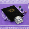 1pcs Black Velvet Moon Phase Tarots Oracle Cards Storage Bag Runes Constellation Witch Divination Accessories Jewelry Dice Bag
