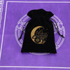 1pcs Black Velvet Moon Phase Tarots Oracle Cards Storage Bag Runes Constellation Witch Divination Accessories Jewelry Dice Bag