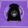 1pcs Black Velvet Moon Phase Tarots Oracle Cards Storage Bag Runes Constellation Witch Divination Accessories Jewelry Dice Bag