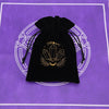 1pcs Black Velvet Moon Phase Tarots Oracle Cards Storage Bag Runes Constellation Witch Divination Accessories Jewelry Dice Bag