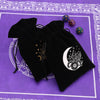 1pcs Black Velvet Moon Phase Tarots Oracle Cards Storage Bag Runes Constellation Witch Divination Accessories Jewelry Dice Bag