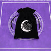1pcs Black Velvet Moon Phase Tarots Oracle Cards Storage Bag Runes Constellation Witch Divination Accessories Jewelry Dice Bag