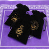 1pcs Black Velvet Moon Phase Tarots Oracle Cards Storage Bag Runes Constellation Witch Divination Accessories Jewelry Dice Bag