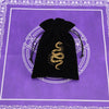 1pcs Black Velvet Moon Phase Tarots Oracle Cards Storage Bag Runes Constellation Witch Divination Accessories Jewelry Dice Bag
