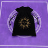 1pcs Black Velvet Moon Phase Tarots Oracle Cards Storage Bag Runes Constellation Witch Divination Accessories Jewelry Dice Bag