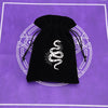 1pcs Black Velvet Moon Phase Tarots Oracle Cards Storage Bag Runes Constellation Witch Divination Accessories Jewelry Dice Bag