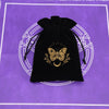 1pcs Black Velvet Moon Phase Tarots Oracle Cards Storage Bag Runes Constellation Witch Divination Accessories Jewelry Dice Bag