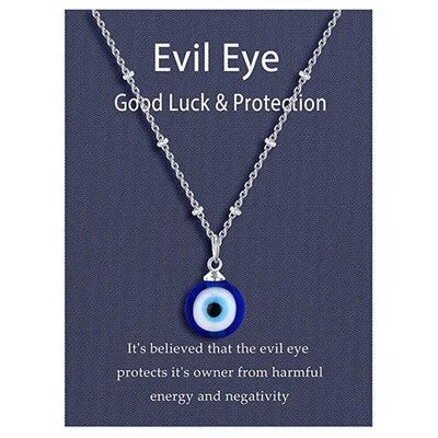 1pcs Blue Evil Eye Necklace Pendants For Women Personality Party Decoration 2021 Trend Jewelry 45cm