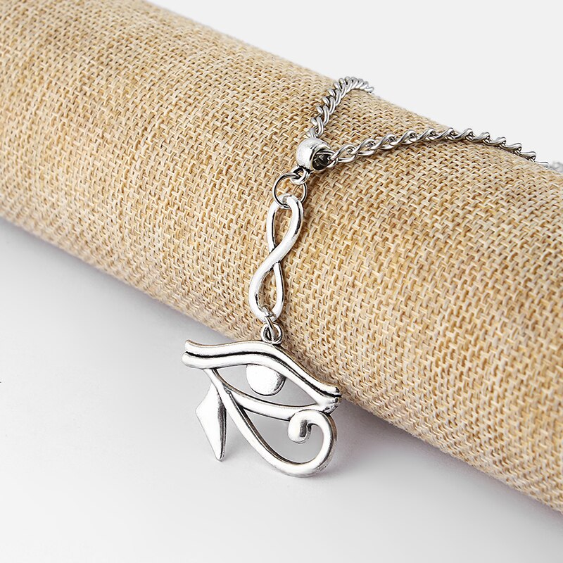 1pcs  Eye of Horus Ra Charms Pendants Necklace Antique Silver Color DIY Fishion Necklace Jewellery For Women