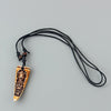 1pcs Faux Yak Bone Tooth/Teeth Pendant Necklace Carve Tribal Leaders ChieftainResin Tooth Charms Wax Cotton Cord Tribal Necklace