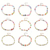1pcs Pearl Polymer Clay Smile Face Chokers Necklace For Women Colorful Beaded Fruit Collar Necklace Jewelry