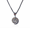1pcs Resin Tribal White/Brown/Rasta Keltic Spiral Swirl Charms Pendants Necklace Adjustable