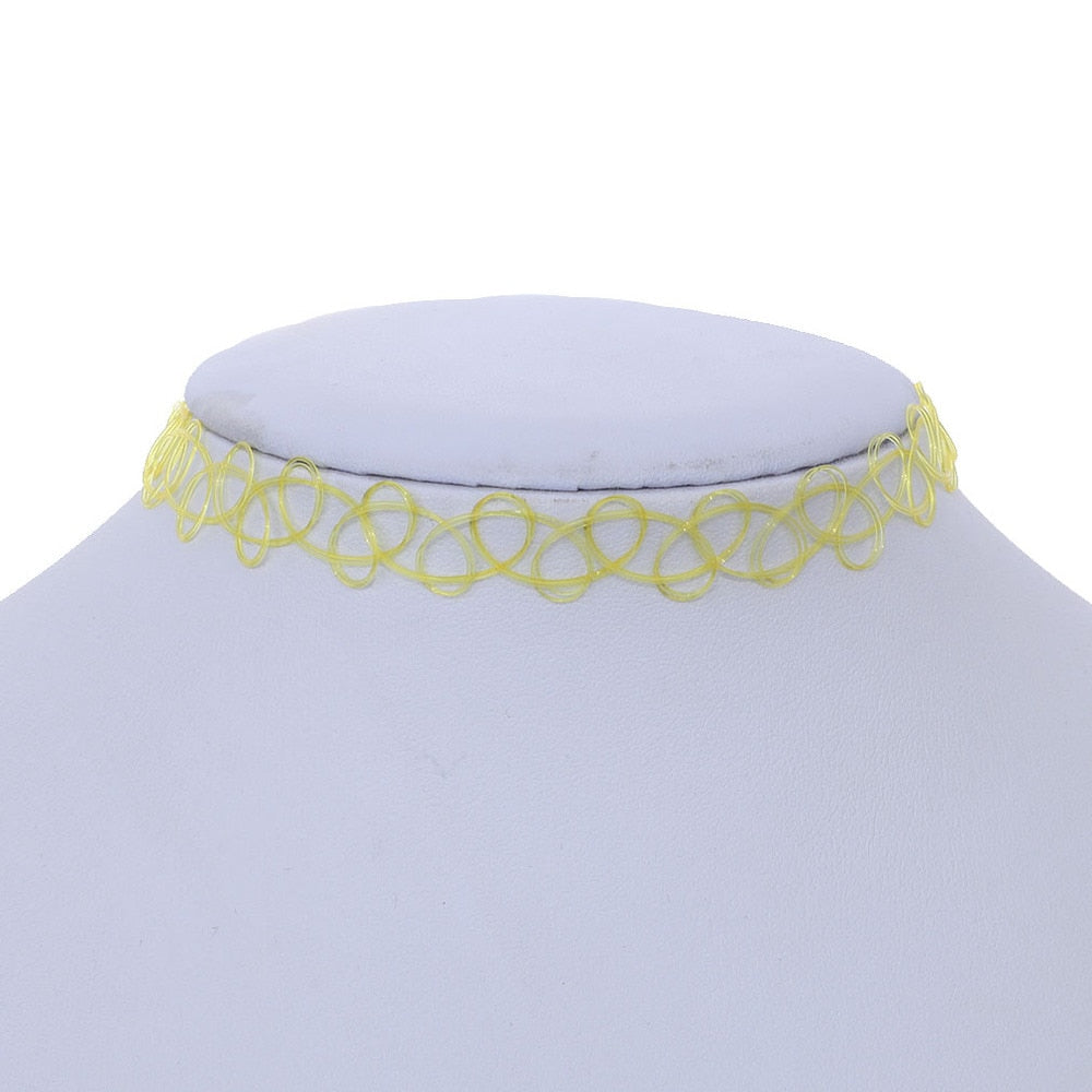 1pcs Sell Choker Necklaces Colorful Chokers Necklace Beach Jewelry Water Drop Circular Cobwebbing Clavicle