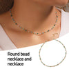 1pcs Simple Elegant Choker Chain Necklace For Women Colorful Bead Short Chain For Women Necklaces Ladies Jewelry Party Gift C7q1