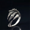 1pcs Titanium Steel Eagle Dragon Claw Halloween Skull Ring  Selling Men's Domineering Opening Rock Animal Jewelry