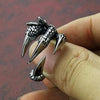 1pcs Titanium Steel Eagle Dragon Claw Halloween Skull Ring  Selling Men's Domineering Opening Rock Animal Jewelry