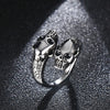 1pcs Titanium Steel Eagle Dragon Claw Halloween Skull Ring  Selling Men's Domineering Opening Rock Animal Jewelry