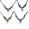 1pcs  White Resin Shark Tooth/Teeth Pendant Necklace Waxed Cotton Cord Adjustable Surf Necklace