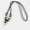 1pcs  White Resin Shark Tooth/Teeth Pendant Necklace Waxed Cotton Cord Adjustable Surf Necklace