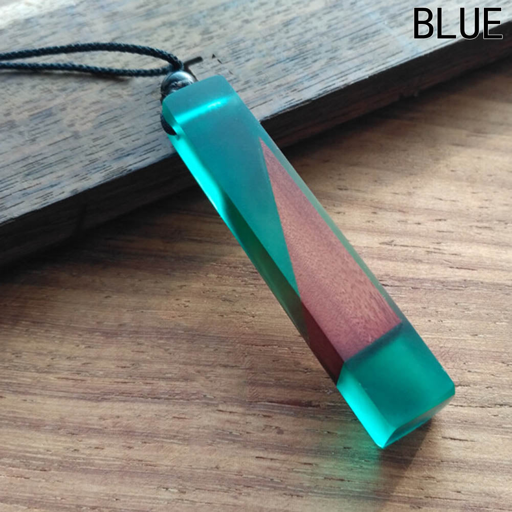 1pcs   Fashion Women Men Necklace Handmade Vintage Resin Wood Necklaces Pendants Long Rope Wooden Necklace Jewelry