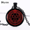 1pcs/lot Silent Hill Halo Of The Sun Logo Pendant Necklace Handmade Vintage Round Black Necklace Women Jewelry HZ1