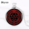1pcs/lot Silent Hill Halo Of The Sun Logo Pendant Necklace Handmade Vintage Round Black Necklace Women Jewelry HZ1