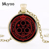 1pcs/lot Silent Hill Halo Of The Sun Logo Pendant Necklace Handmade Vintage Round Black Necklace Women Jewelry HZ1