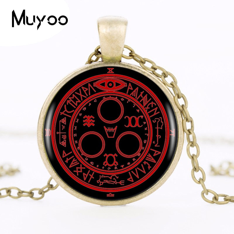 1pcs/lot Silent Hill Halo Of The Sun Logo Pendant Necklace Handmade Vintage Round Black Necklace Women Jewelry HZ1
