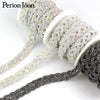 1yard  Cross around tape rhinestones trim crystal metal chain welding webbing for dress, bag, shoes accesso ML022