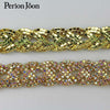 1yard  Cross around tape rhinestones trim crystal metal chain welding webbing for dress, bag, shoes accesso ML022