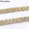 1yard  Cross around tape rhinestones trim crystal metal chain welding webbing for dress, bag, shoes accesso ML022