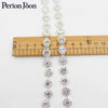 1yard Round dense crystal Blinking rhinestones trim metal chain Ribbon for dress, bag, shoes accessories ML030
