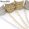 1yard Short tassel Pendant rhinestones trim fringe crystal metal chain  for dress,bag,shoes accessories ML004