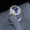 2.0Ct Fasion Real Solid 925 Sterling Silver Ring Fashion Women Gift 5A Zircon Jewelry Brand Wedding Engagement Silver Rings