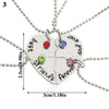 2/3/4pcs Set Friend Necklace Chain Splicing Creative Forever and Ever Heart Couple Necklace Gift Friendship Jewelry Pendant