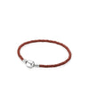 2 Color 925 Sterling Silver Leather Rope Basic Bracelet For Women Clasp Clip Fit Charms Beads & Pendants For Women