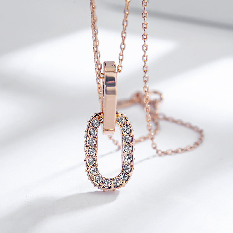 2 Colors personality crystal necklace female Crystal from Austrian For Women 2020 European Fashion Jewelry Jewelry