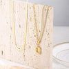 2 Layers Link Snake Chain Geometric Square Pendants Necklaces For Women Gold Metal Necklace Trend Jewelry Gift 2022