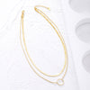 2 Layers Snake Chain Geometric Circle Pendants Necklaces For Women Trend Jewelry 2022 Gold Metal Chain Necklace Gift
