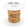 2 Meters Stainless Steel Gold Steel Tone Flat Oval Lip Shape Water-wave Bulk Chain DIY Pendant Necklace Jewelry Making