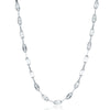 2 Meters Stainless Steel Gold Steel Tone Flat Oval Lip Shape Water-wave Bulk Chain DIY Pendant Necklace Jewelry Making