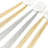 2 Meters Stainless Steel Gold Steel Tone Flat Oval Lip Shape Water-wave Bulk Chain DIY Pendant Necklace Jewelry Making